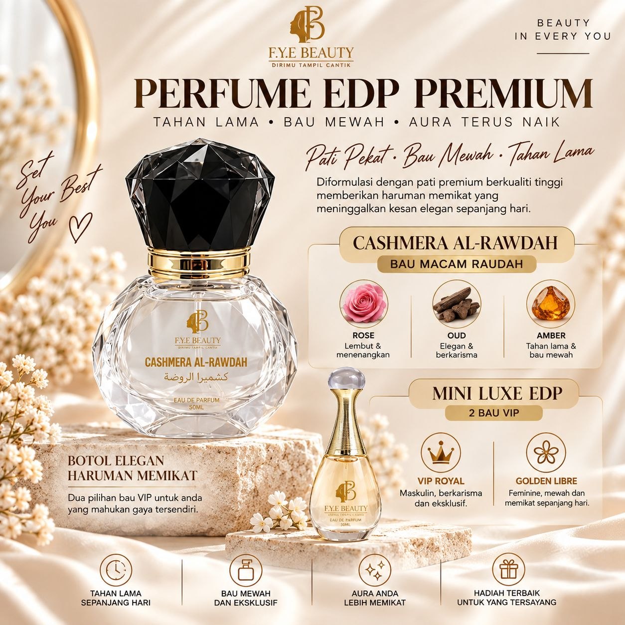 PERFUME EDP PREMIUM TAHAN LAMA BY F.Y.E (INSPIRED)
